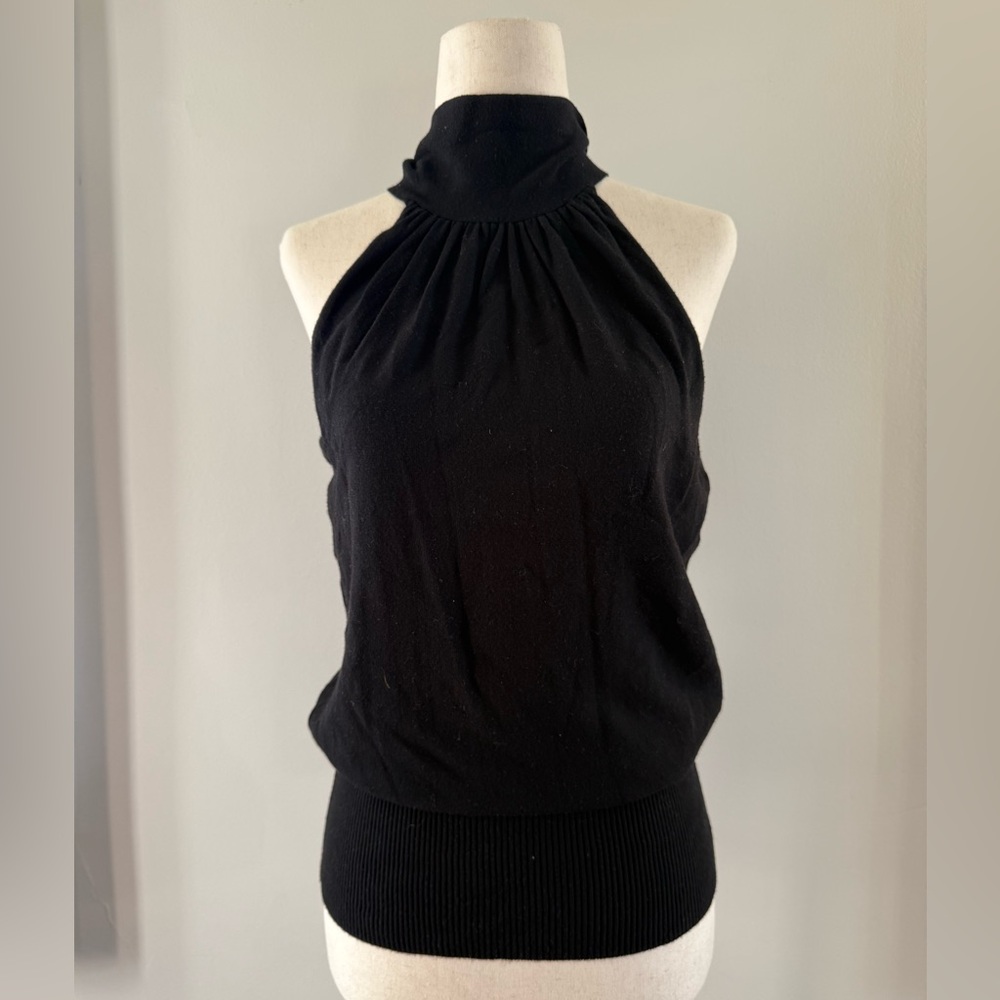 White House Black Market | Black Halter Top